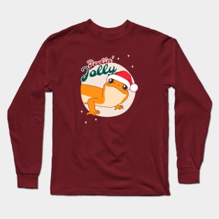 Tangerine Leopard Gecko, Christmas Edition! Feelin Jolly! Long Sleeve T-Shirt